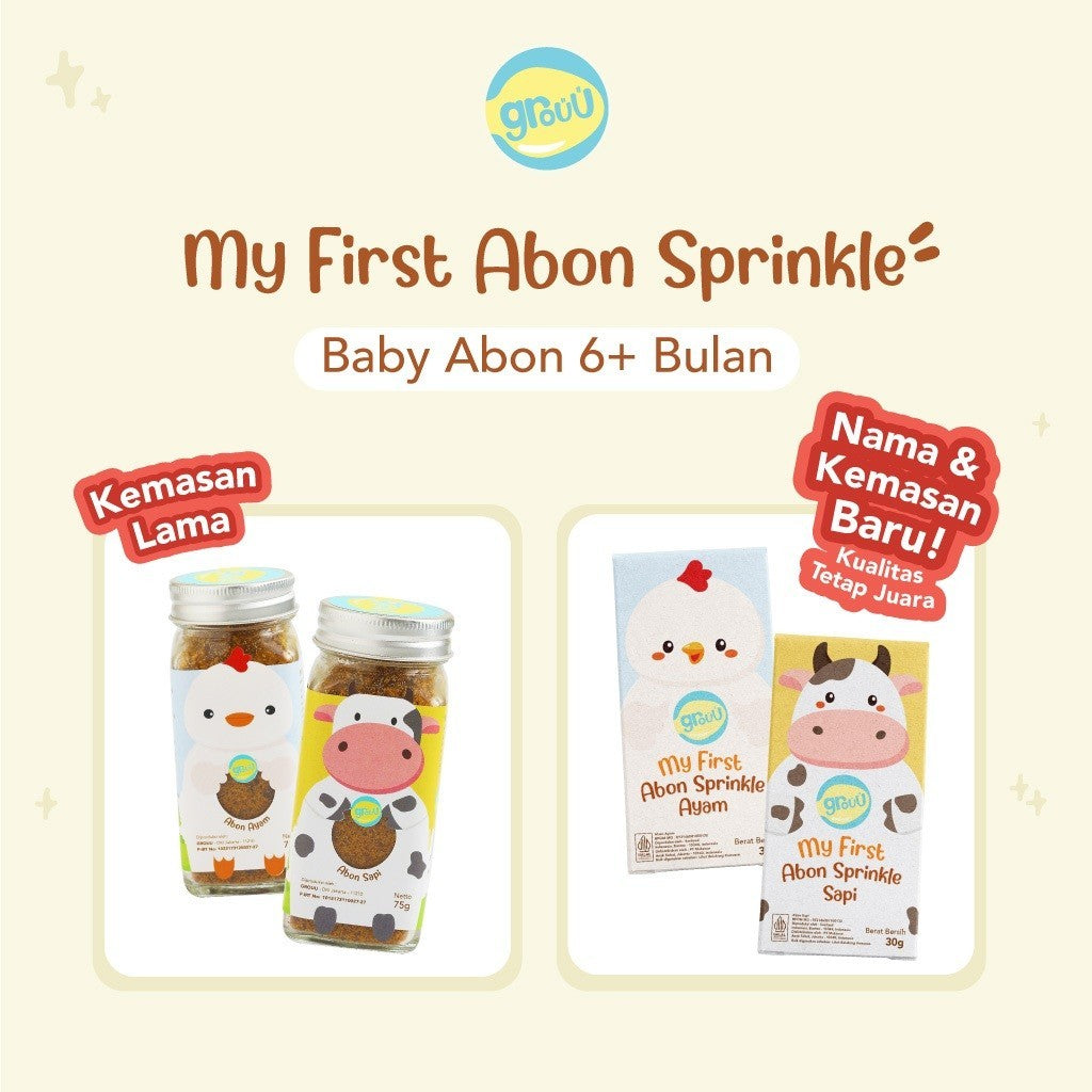 Grouu - Abon Mpasi & Anak (Abon Ayam, Abon Sapi) - BB Booster - NO MSG