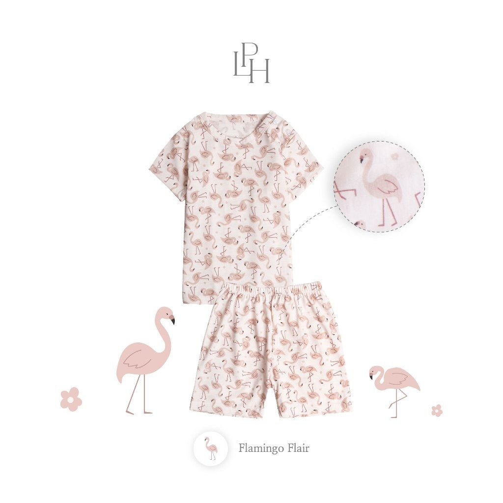 Little Palmerhaus - Little Wear Shoulder Button Short Set (Setelan Anak Lengan Pendek) 30.0
