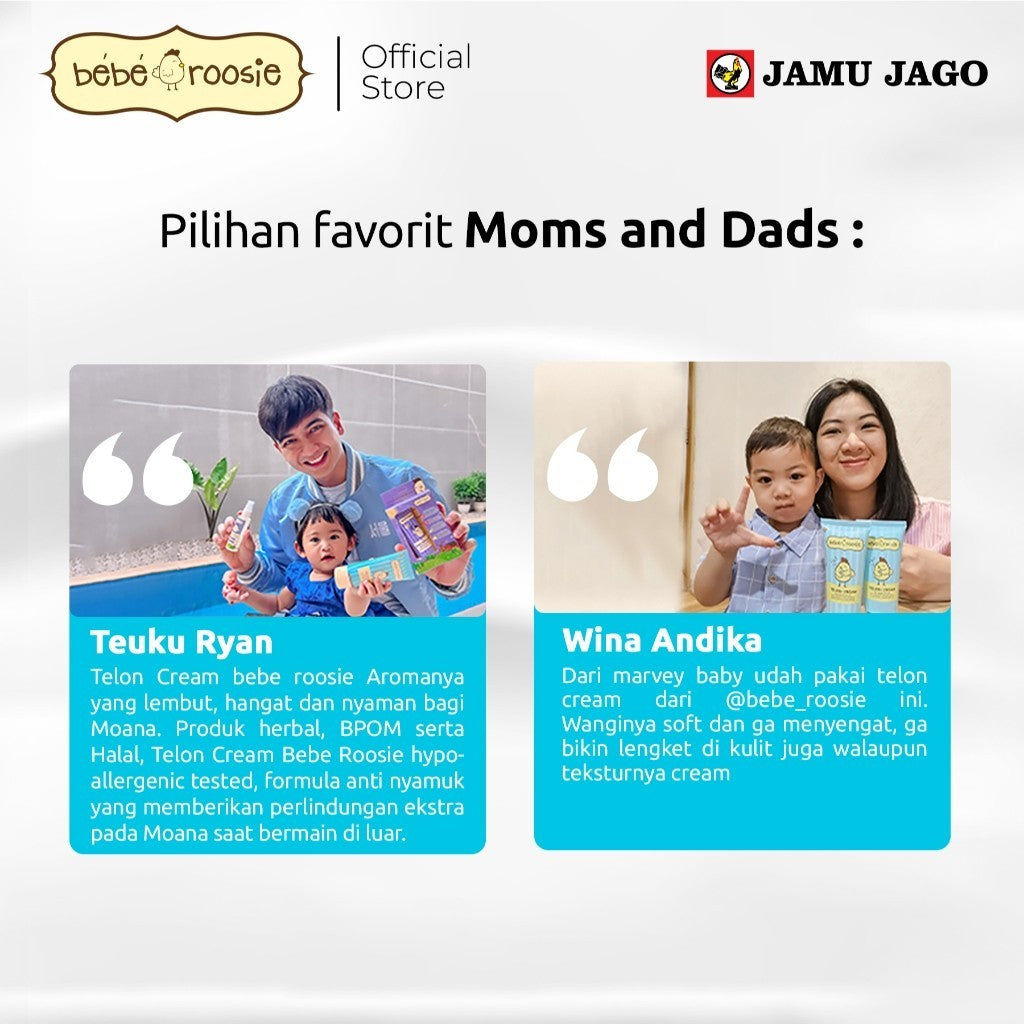 Bebe Roosie Telon Cream Lembut dan Hangat + Olive Oil / Minyak Zaitun untuk Bayi