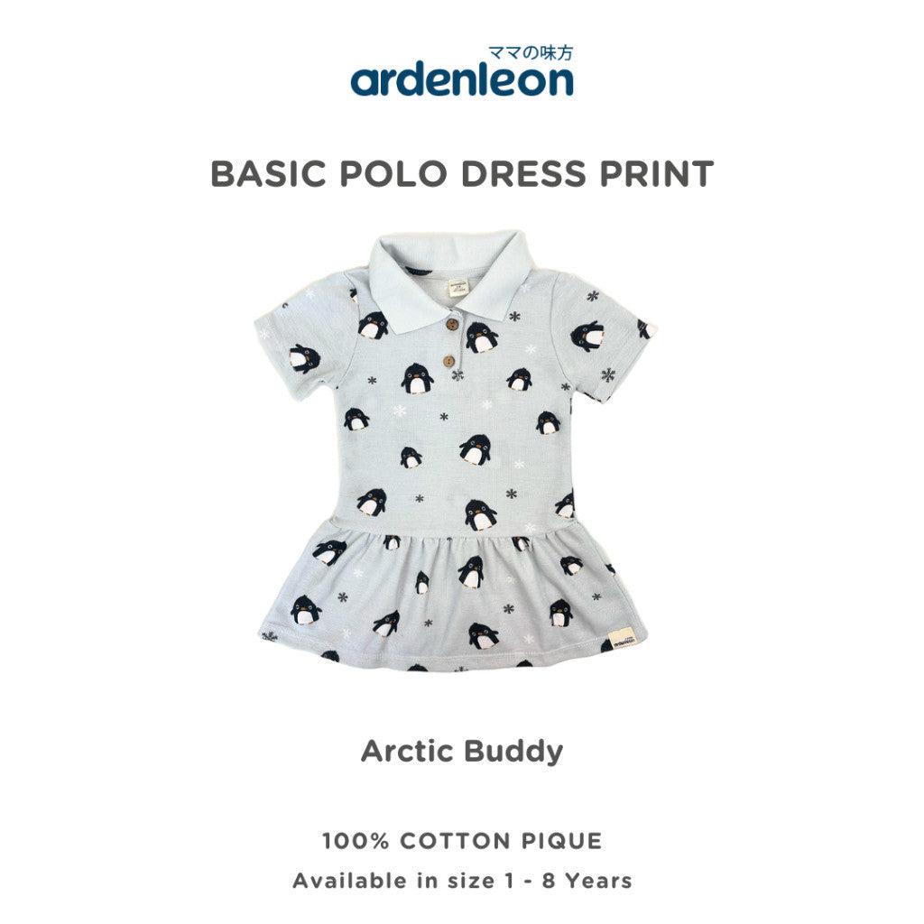 Ardenleon Dress Anak Perempuan Basic Polo Dress Print