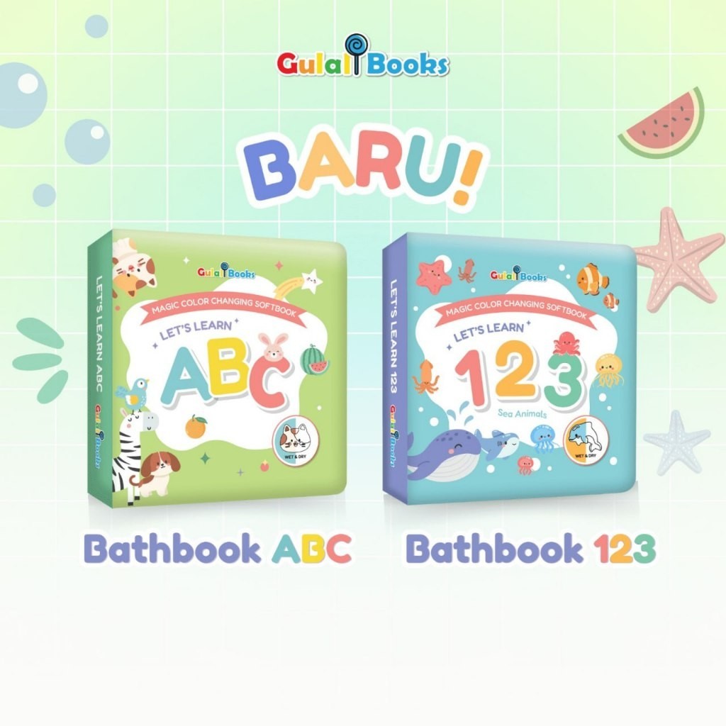 Buku Bantal Bayi Ajaib Berubah Warna - Let's Learn ABC & 123