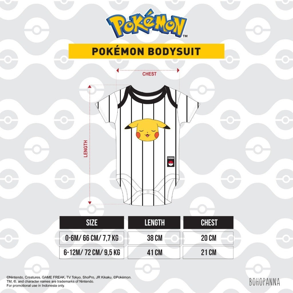 BOHOPANNA | POKÉMON - BODYSUIT - BODYSUIT WASHED - JUMPER ANAK