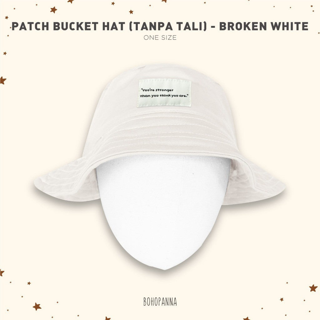 BOHOPANNA - PATCH BUCKET HAT TANPA TALI - Bucket Hat Anak Tanpa Tali - Topi Anak