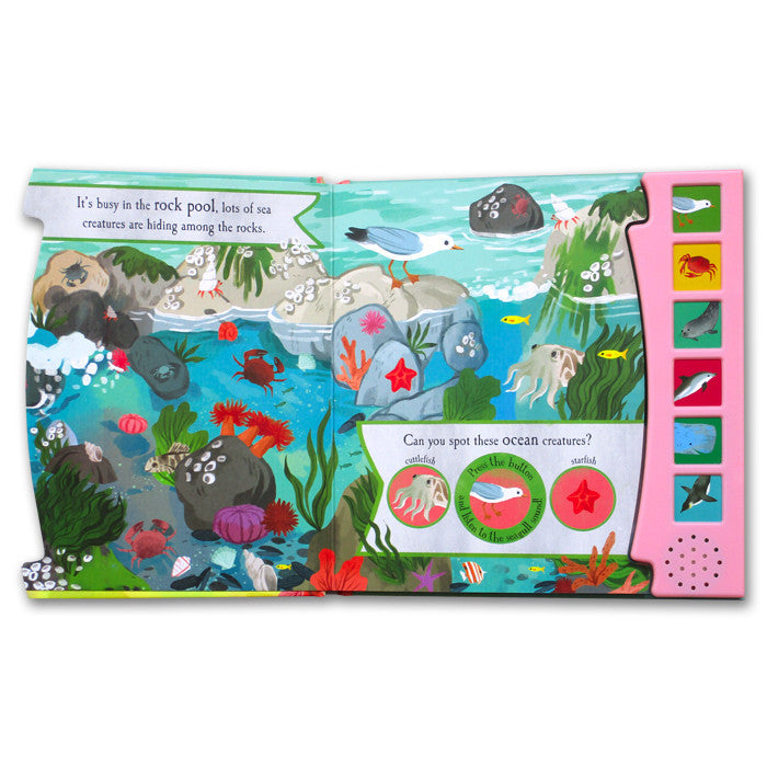 [NPP] Let's Explore THE NOISY GARDEN / JUNGLE / OCEAN / WOOD Sound Board Book With 6 Fun Sounds!