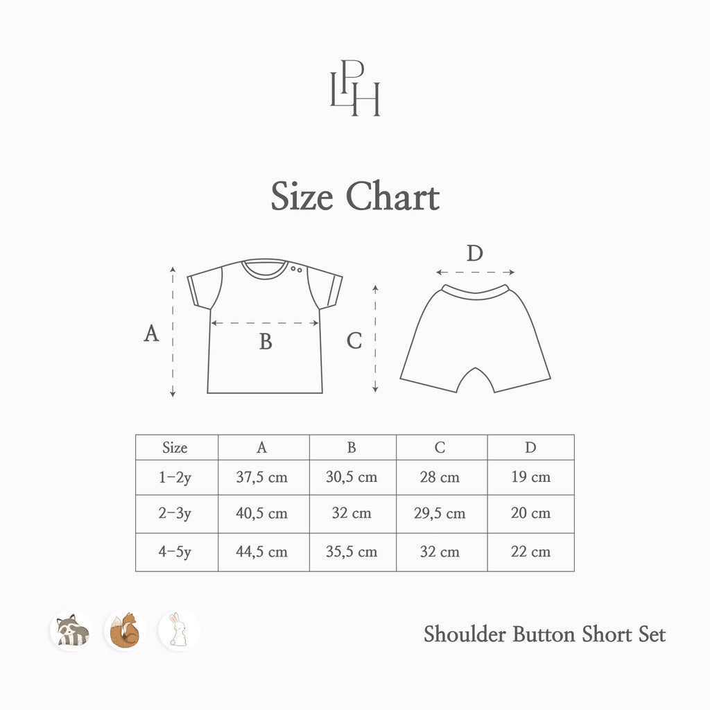 Little Palmerhaus - Little Wear Shoulder Button Short Set 27.0 (Setelan Anak Lengan Pendek)