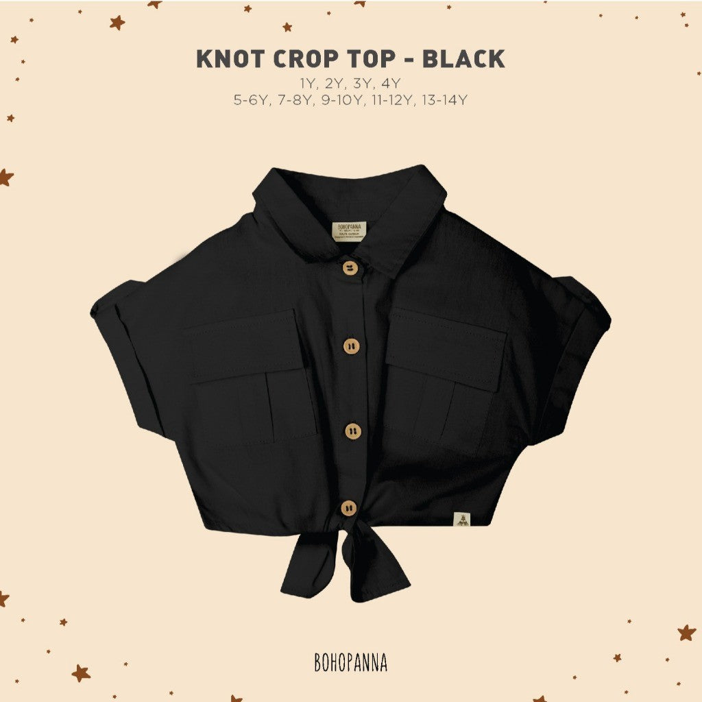 BOHOPANNA - KNOT CROP TOP - Atasan Anak Perempuan BP2426