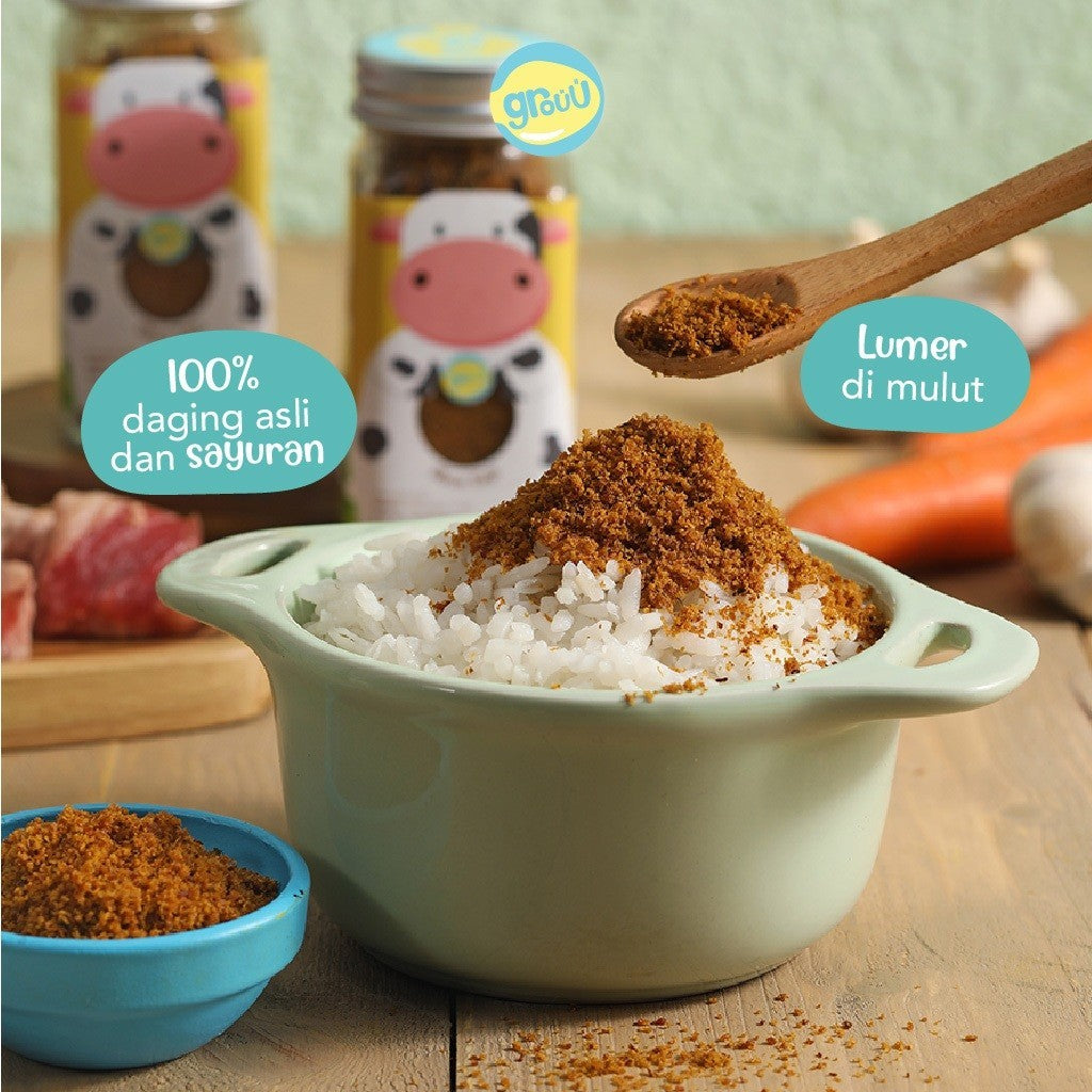 Grouu - Abon Mpasi & Anak (Abon Ayam, Abon Sapi) - BB Booster - NO MSG