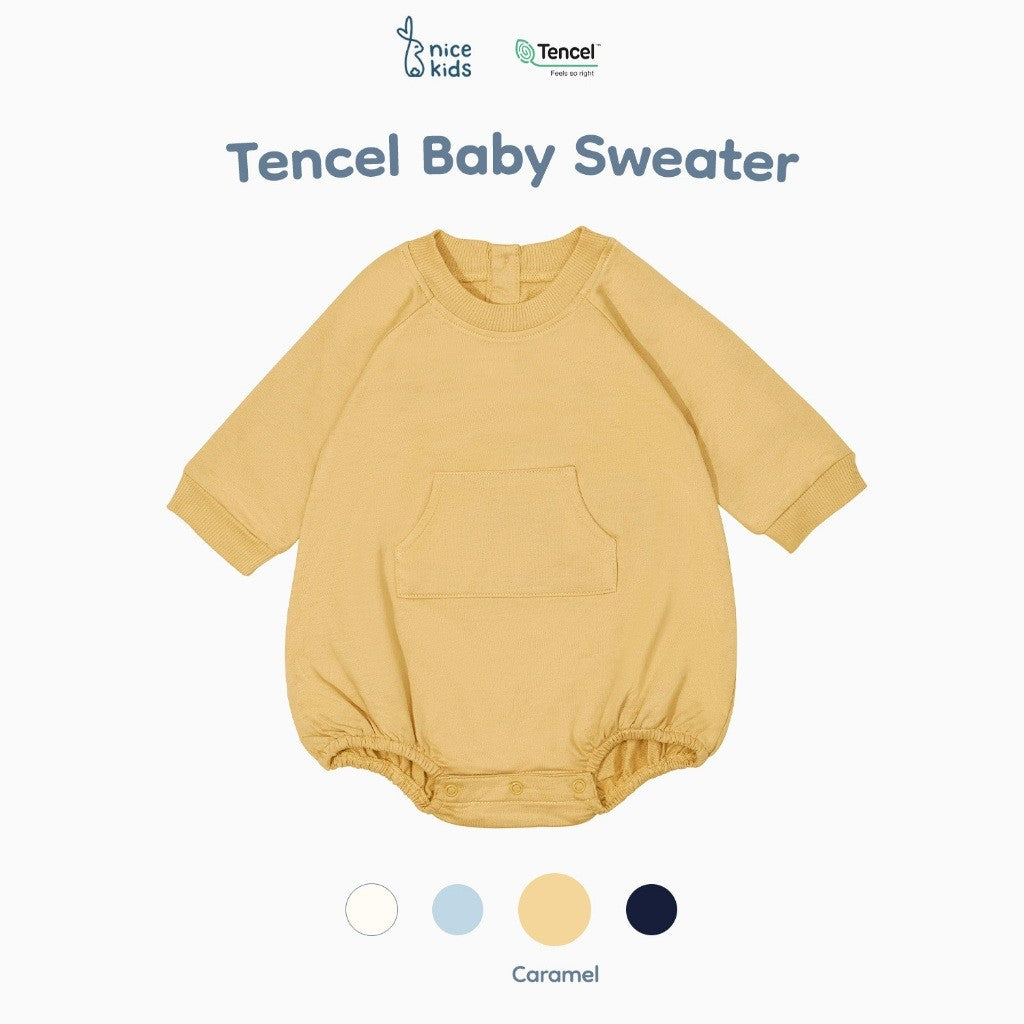 Nice Kids - Tencel Baby Sweater Premium Bodysuit Jumper Bayi Unisex (0-12 Bulan)