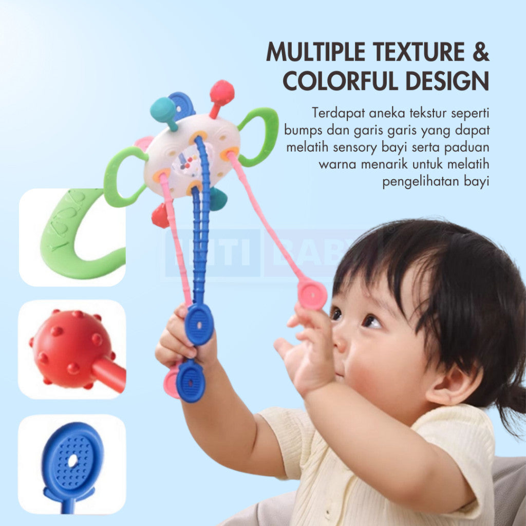 INTI BABY - Jellyfish Sensory Toy  - Rattle Toys - Teether - Mainan Edukasi Anak