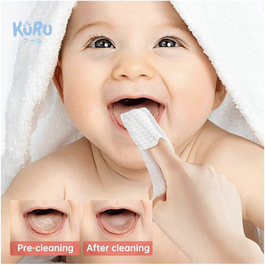 Kuru Oral Cleaner Finger Wipes | Pembersih Lidah Gigi Gusi Mulut isi 30pcs