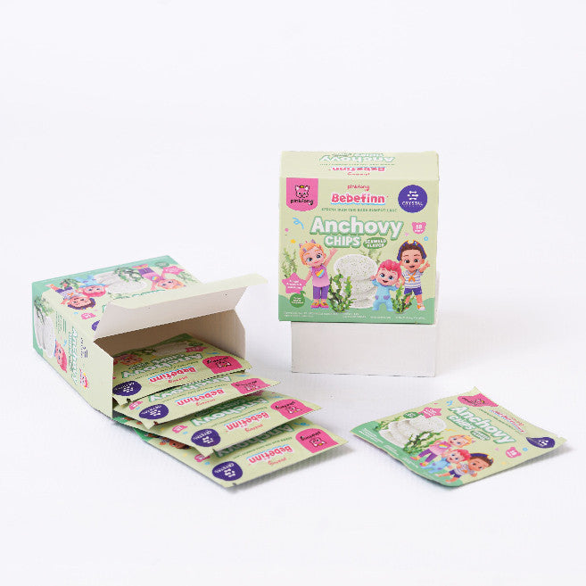 Crystal of the Sea | Pinkfong Bebefinn Anchovy Chips Seaweed / Keripik Ikan Teri Rasa Seaweed / Kerupuk untuk MPASI / Kerupuk Anak Non MSG / Krupuk Kalsium Tinggi / Camilan Sehat Tanpa Tepung Gluten Free / Jajanan Cemilan Bayi / Finger Food Bergizi