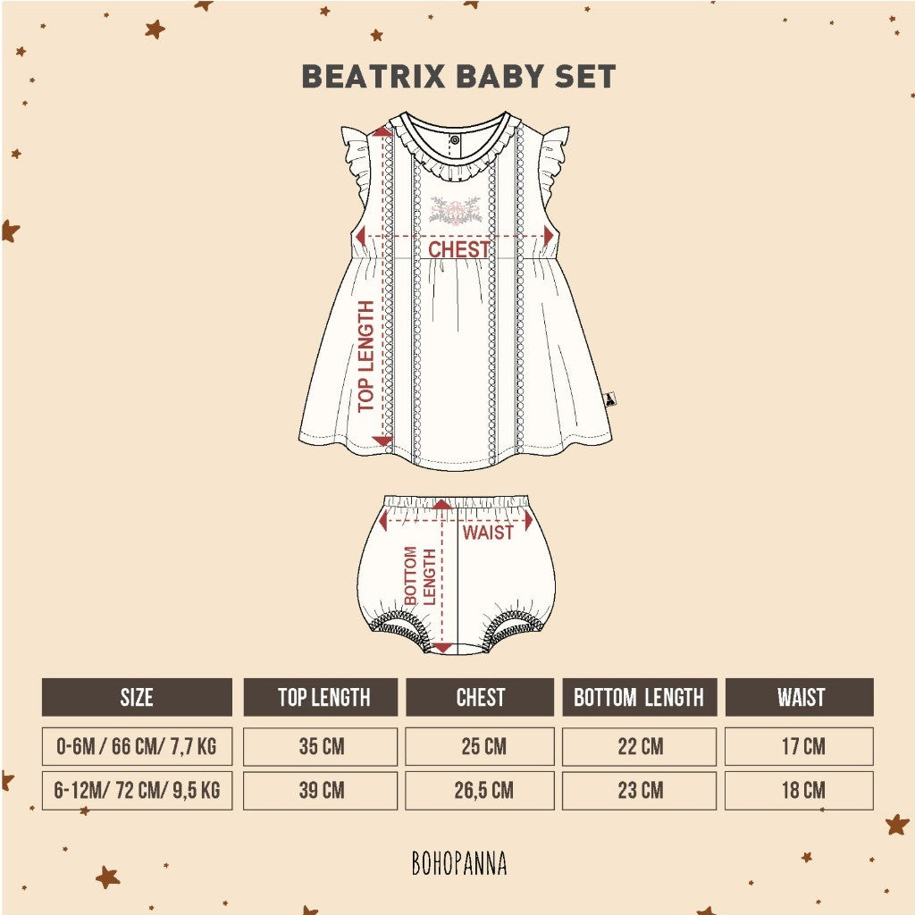 BOHOPANNA - BEATRIX BABY SET - Setelan Bayi Perempuan