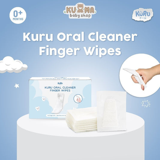 Kuru Oral Cleaner Finger Wipes | Pembersih Lidah Gigi Gusi Mulut isi 30pcs
