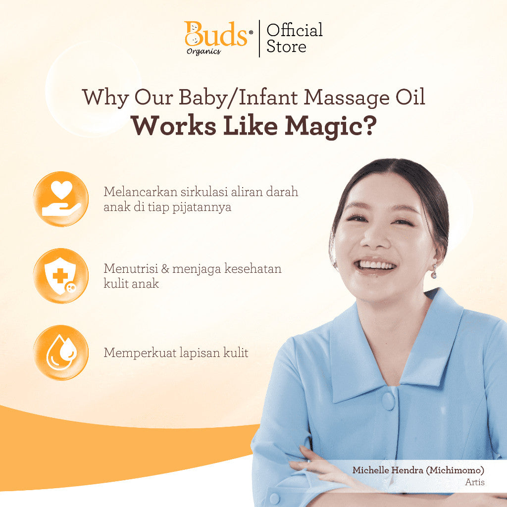 Buds Organics Baby Massage Oil - Minyak Pijat Gosok Bayi dan Anak