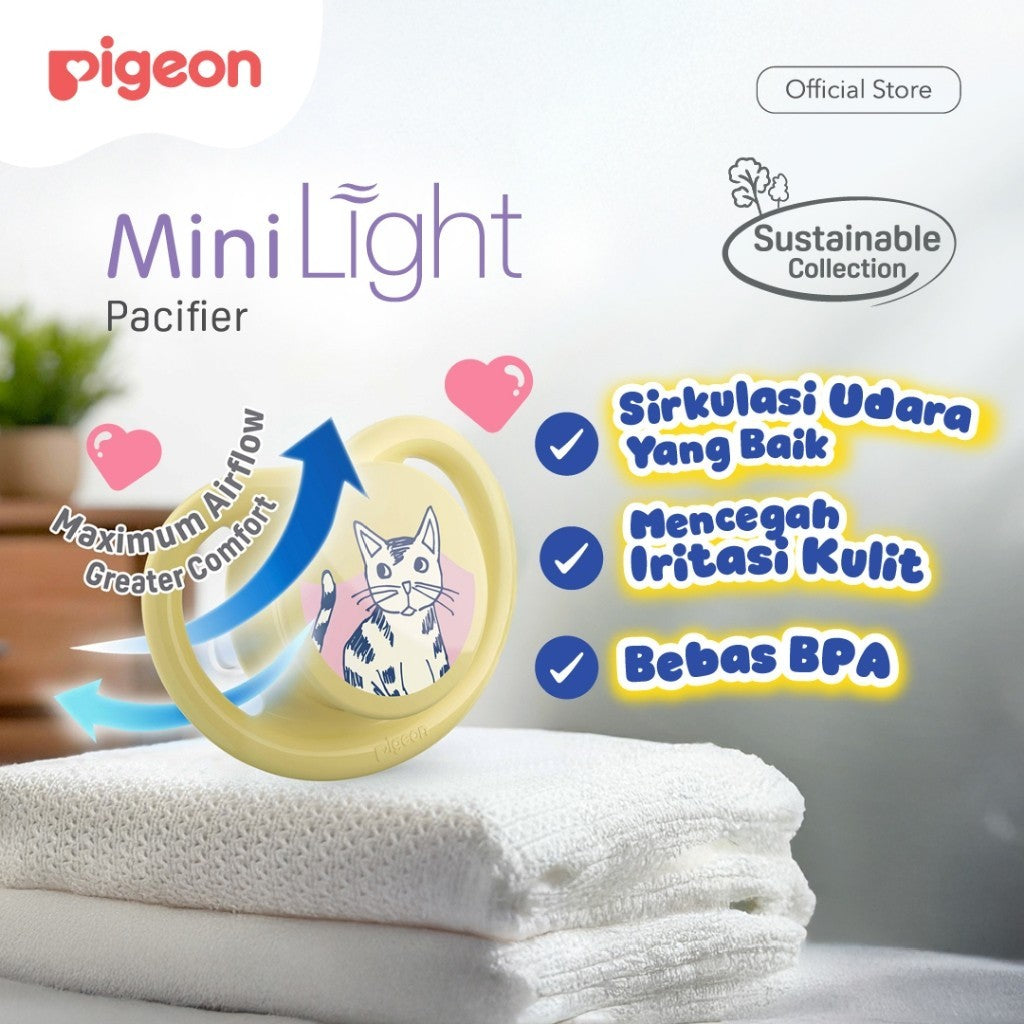 PIGEON MINILIGHT PACIFIER SUSTAINABLE | EMPENG BAYI | DOT BAYI 2pcs