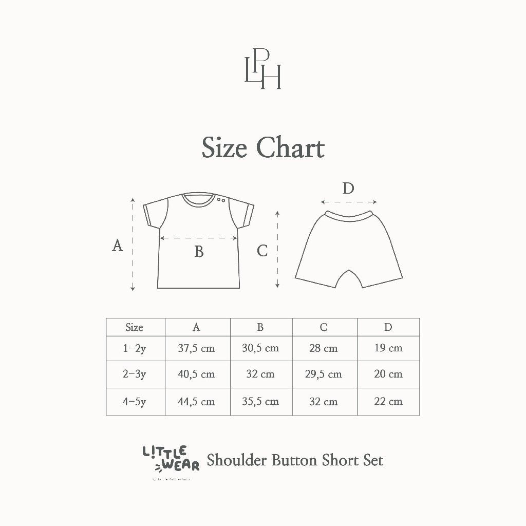 Little Palmerhaus - Little Wear Shoulder Button Short Set (Setelan Anak Lengan Pendek) 30.0