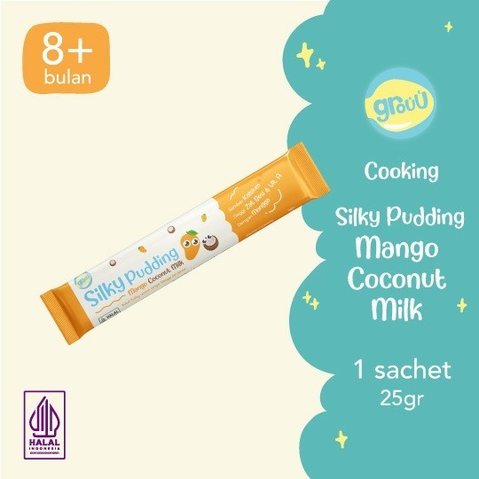 Grouu Silky Pudding / Bubuk Pudding Lembut Bayi MPASI 100gr / Snack MPASI / Cemilan Bayi
