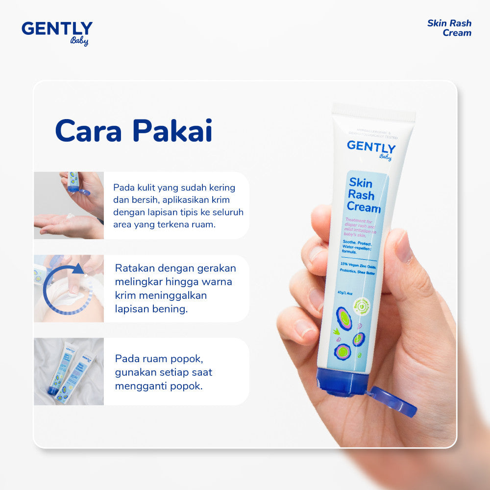[Tasya Farasya Approved] GENTLY  Baby Rash Cream 20 gr | Krim Pereda Ruam Popok pada Bayi