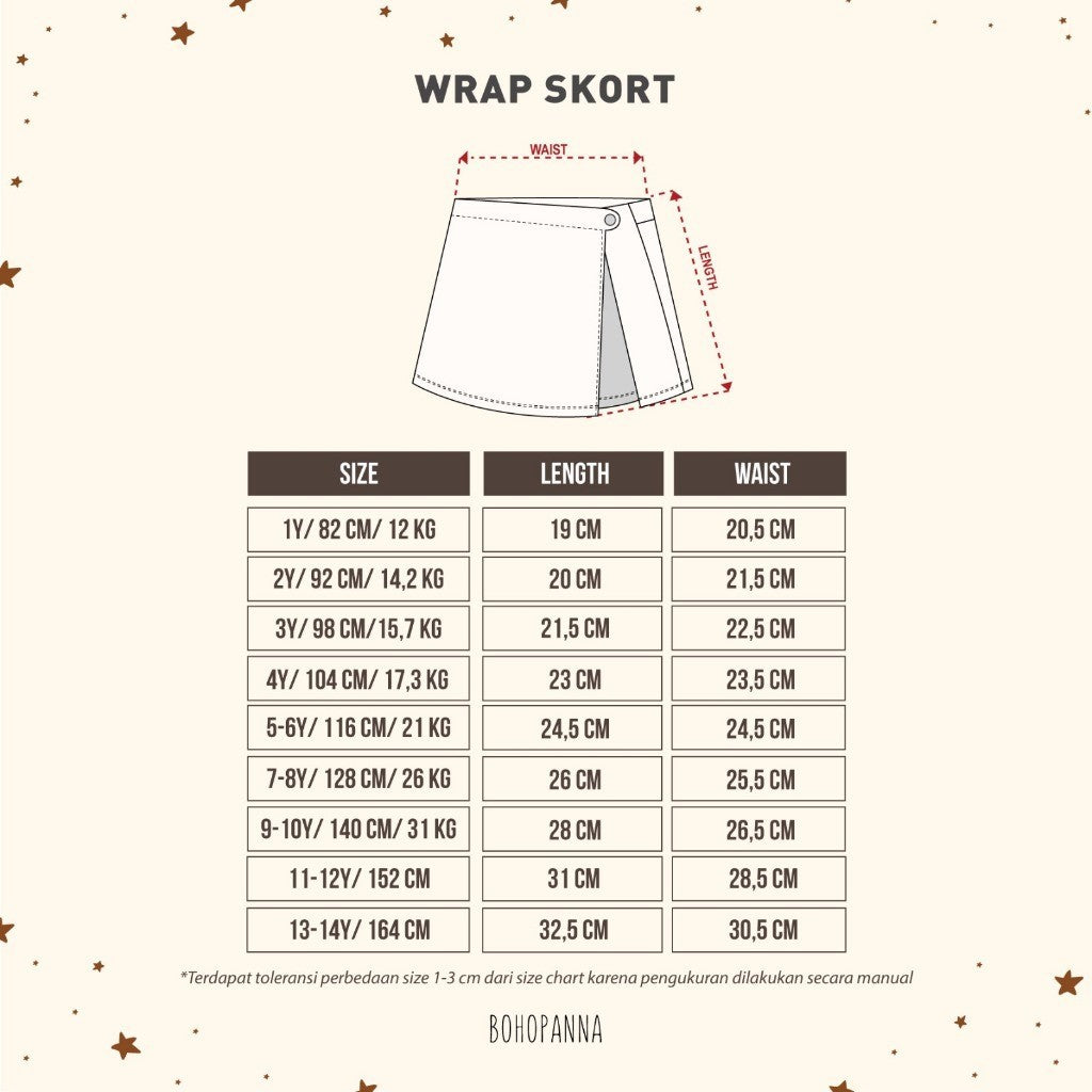 BOHOPANNA - WRAP SKORT - CELANA ANAK PEREMPUAN 2558
