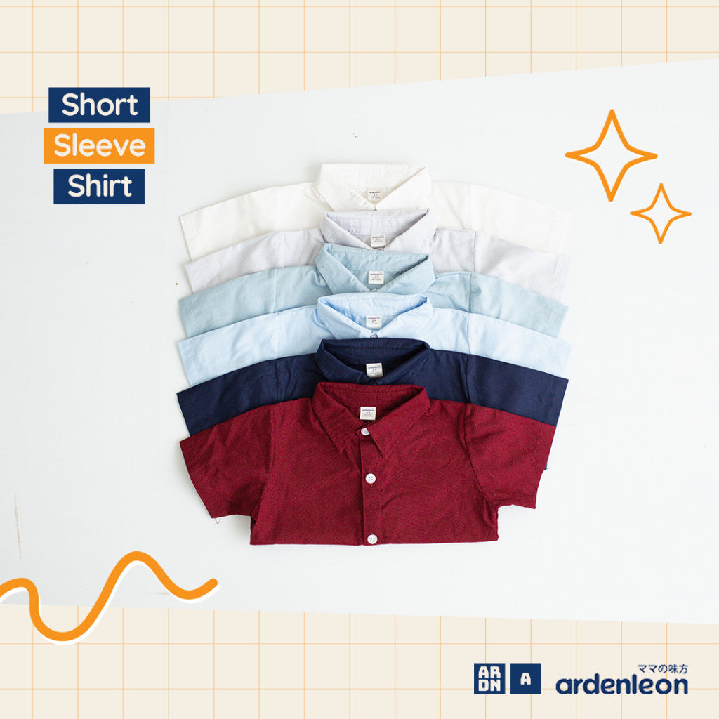 ARDENLEON Atasan Kemeja Anak Pendek Short Sleeves Shirt