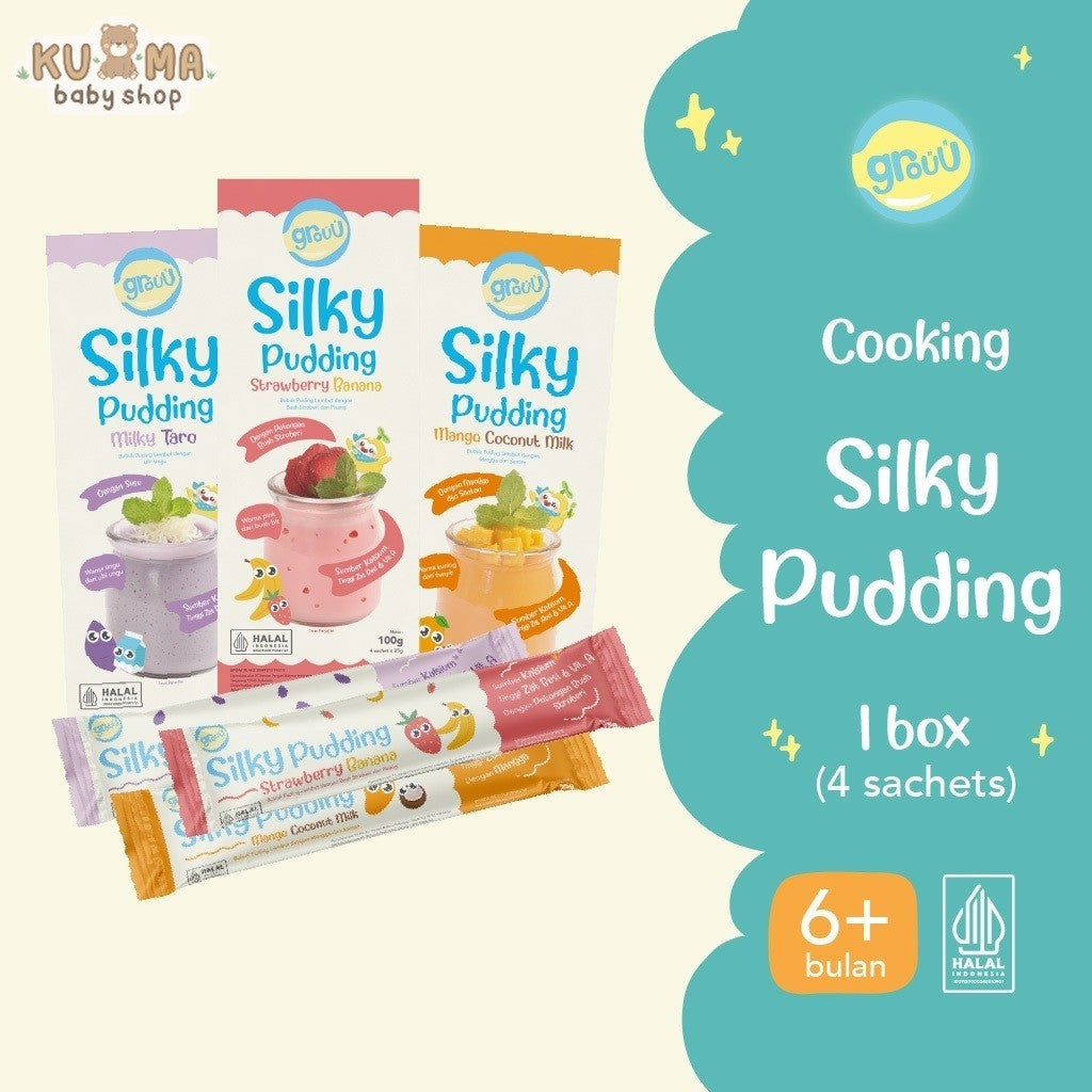 Grouu Silky Pudding / Bubuk Pudding Lembut Bayi MPASI 100gr / Snack MPASI / Cemilan Bayi