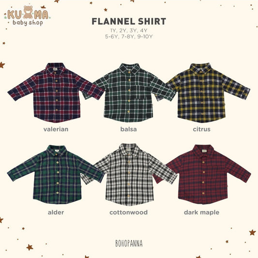 BOHOPANNA - FLANNEL SHIRT 7.0 - KEMEJA FLANEL ANAK - KEMEJA PANJANG ANAK