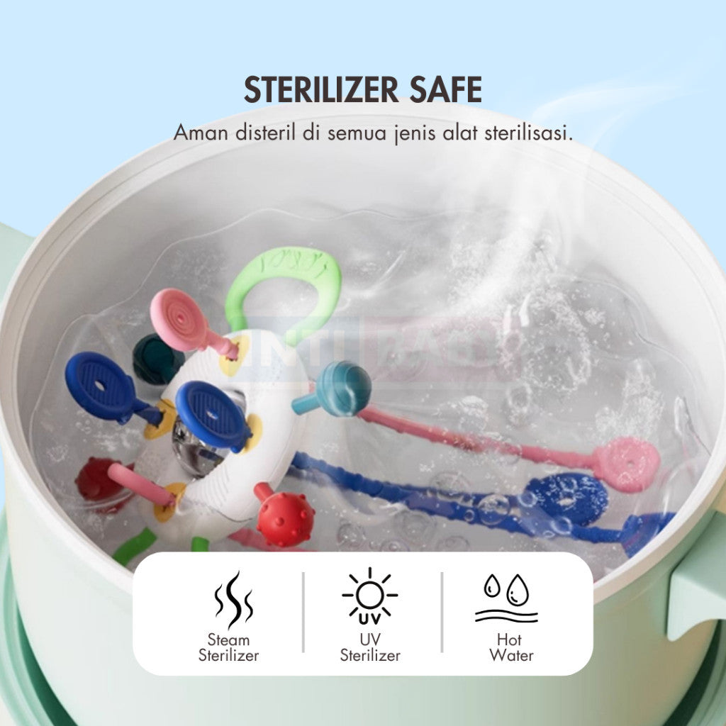 INTI BABY - Jellyfish Sensory Toy  - Rattle Toys - Teether - Mainan Edukasi Anak