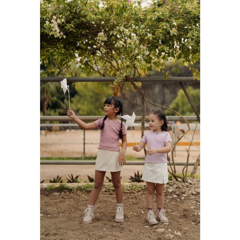 BOHOPANNA - PICOT BOW TOP - KAOS ANAK PEREMPUAN