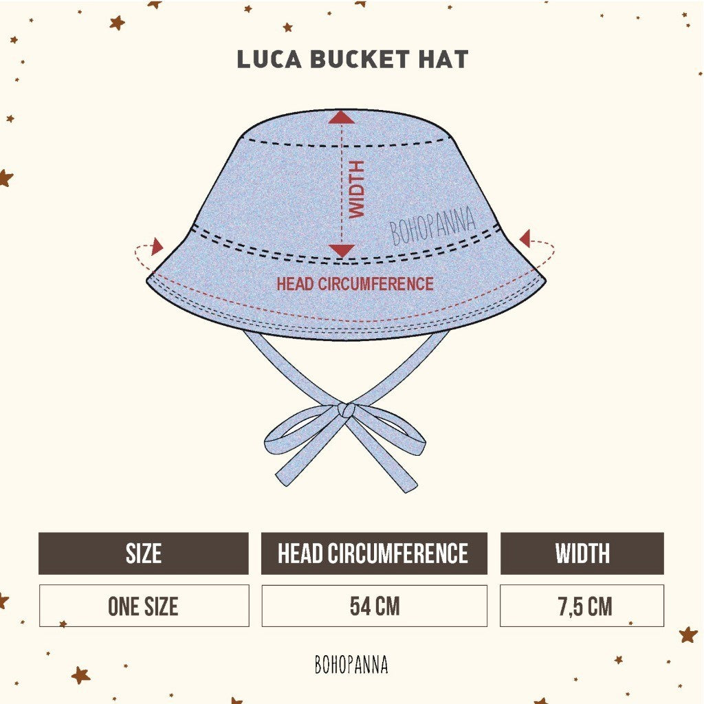 BOHOPANNA - LUCA BUCKET HAT - Topi Anak