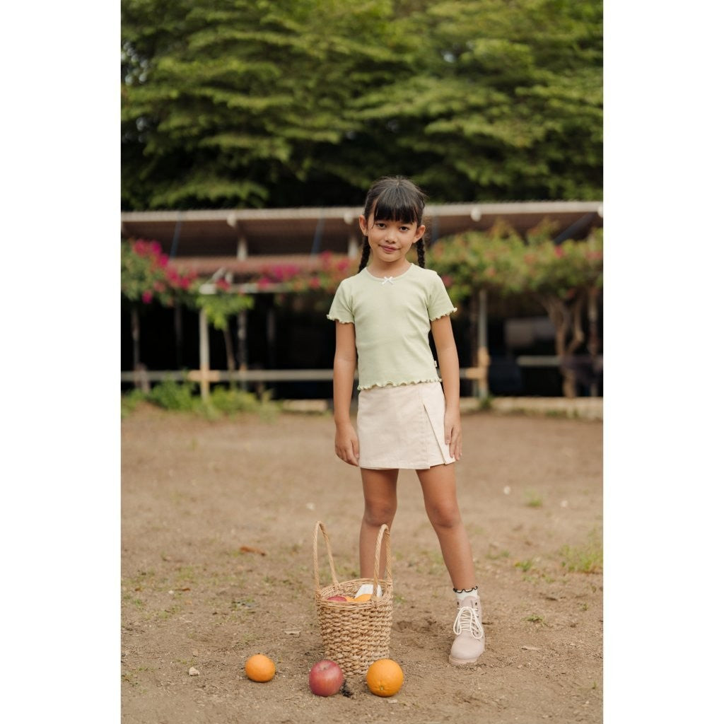 BOHOPANNA - PICOT BOW TOP - KAOS ANAK PEREMPUAN