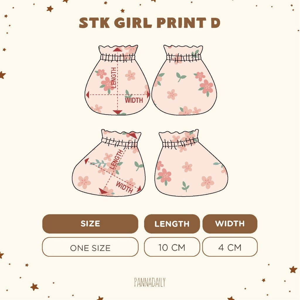 BOHOPANNA - PANNADAILY - PANNA DAILY - BABY & BAYI - STK GIRL PRINT D - Mitten Dan Booties Bayi
