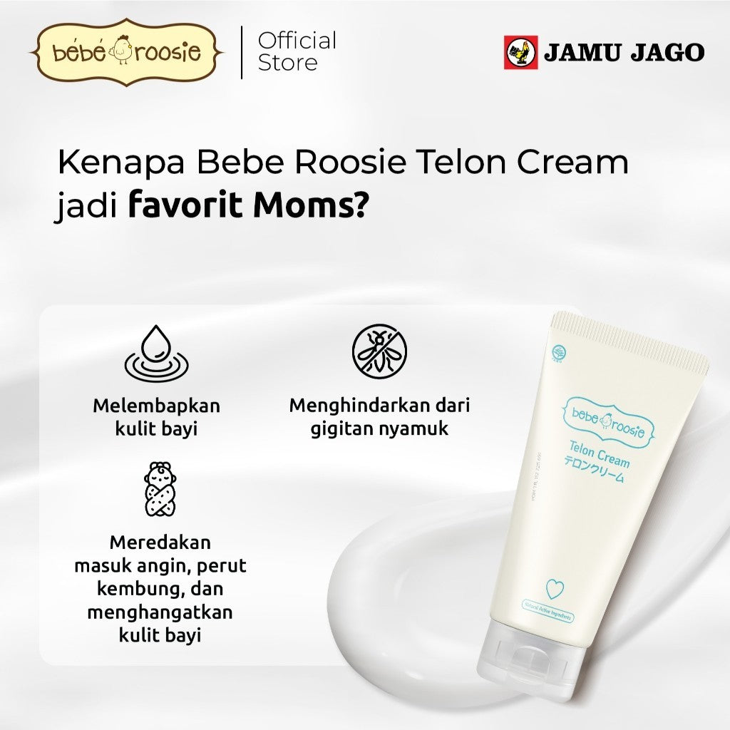 Bebe Roosie Telon Cream Lembut dan Hangat + Olive Oil / Minyak Zaitun untuk Bayi