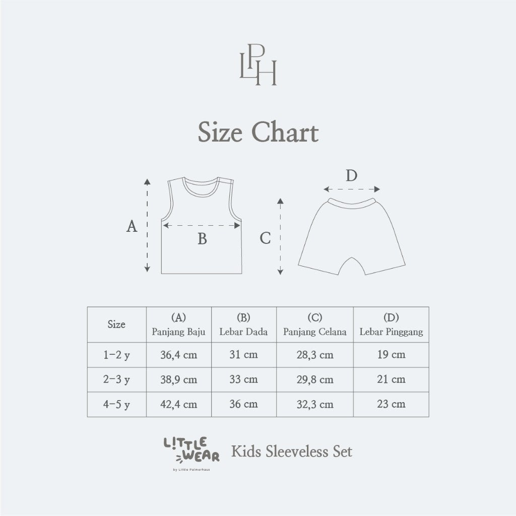 Little Palmerhaus - Little Wear Kids Sleeveless Set (Setelan Anak Lengan Buntung) 34.0