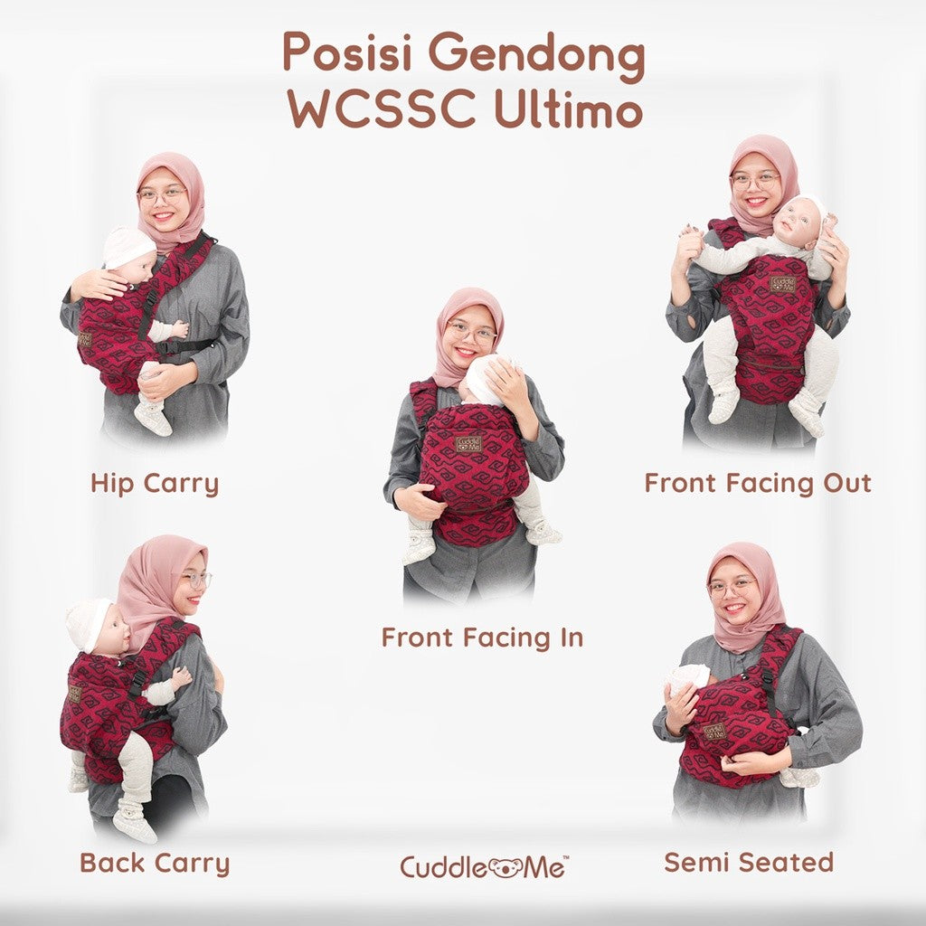 Gendongan Bayi - CUDDLEME WCSSC Ultimo Carrier Gendongan Kanguru Premium Untuk Baby New Born