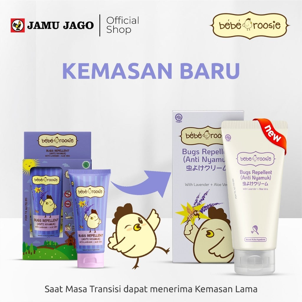 Bugs Repellent Bebe Roosie Cream Anti Nyamuk Bugs Cream Aroma Lavender
