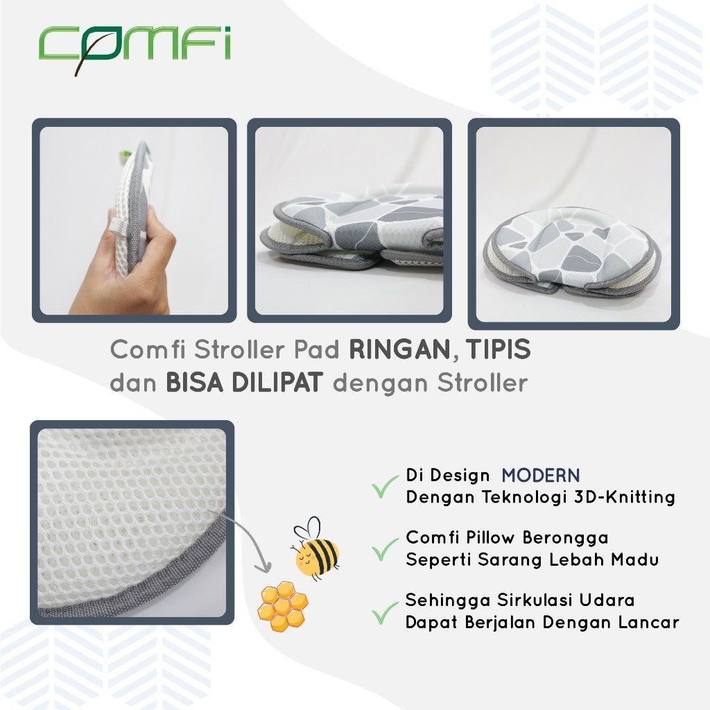 Comfi Breathing Stroller/ Carseat Pad Alas Stroller Anti Panas