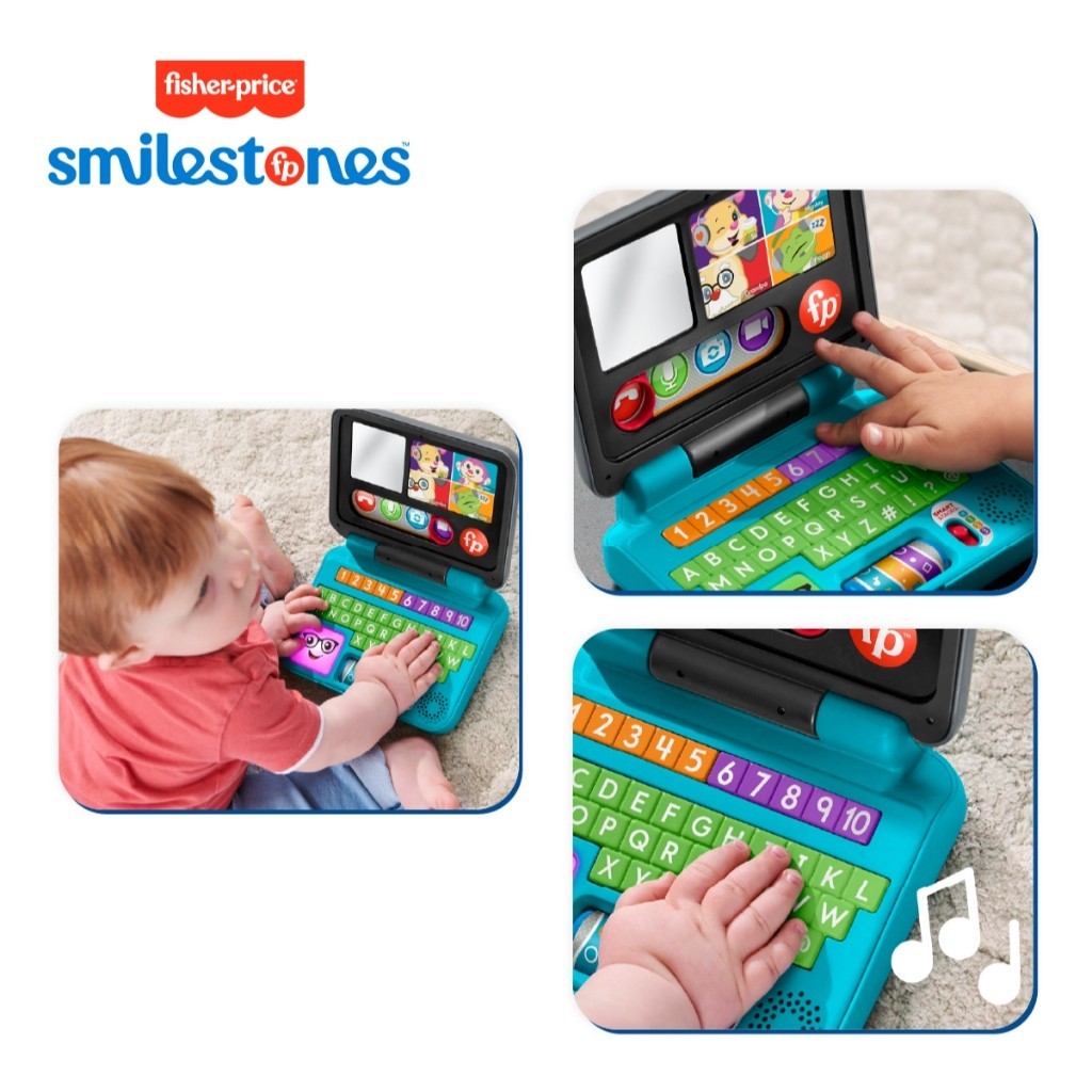 Fisher-Price Laugh & Learn Let's Connect Laptop -  Mainan Laptop Bayi