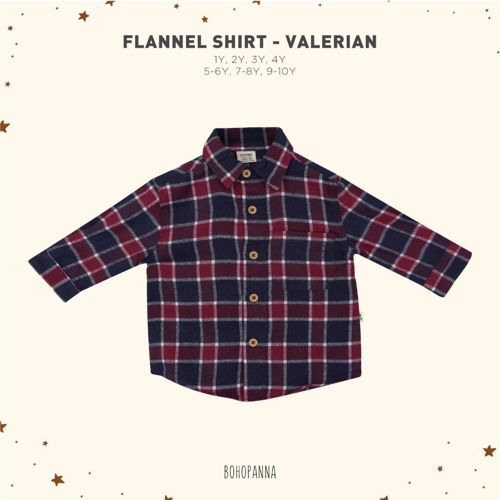 BOHOPANNA - FLANNEL SHIRT 7.0 - KEMEJA FLANEL ANAK - KEMEJA PANJANG ANAK