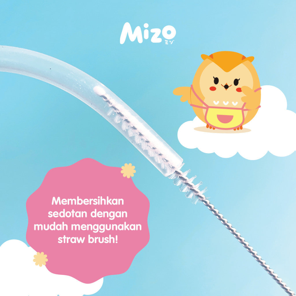 MIZO Silicone Bottle Nipple Straw Cleaning Brush Set Sikat Pencuci Botol