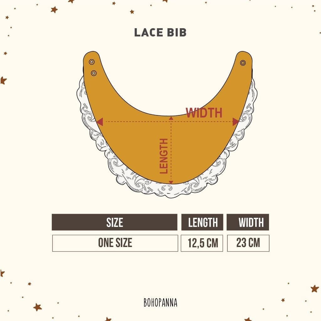 BOHOPANNA - LACE BIB - Slaber Bayi 2337
