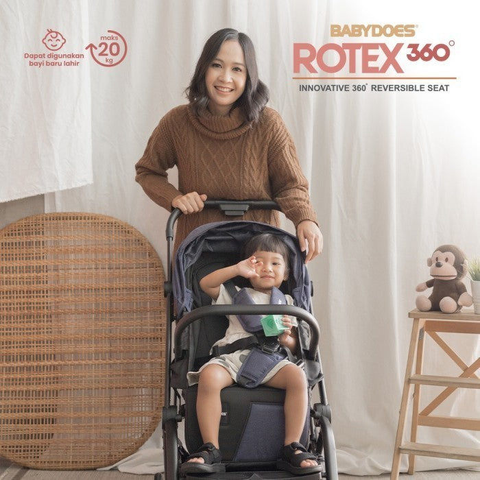 Stroller BabyDoes Rotex 360 / Kereta Dorong Bayi Reversible Seat / Stroller Dua Arah
