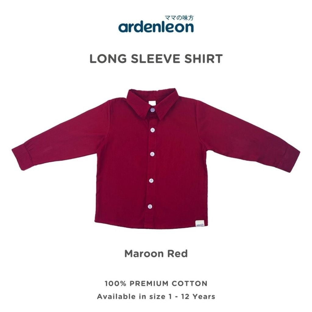 ARDENLEON Atasan Kemeja Anak Laki Laki Panjang Long Sleeves Shirt