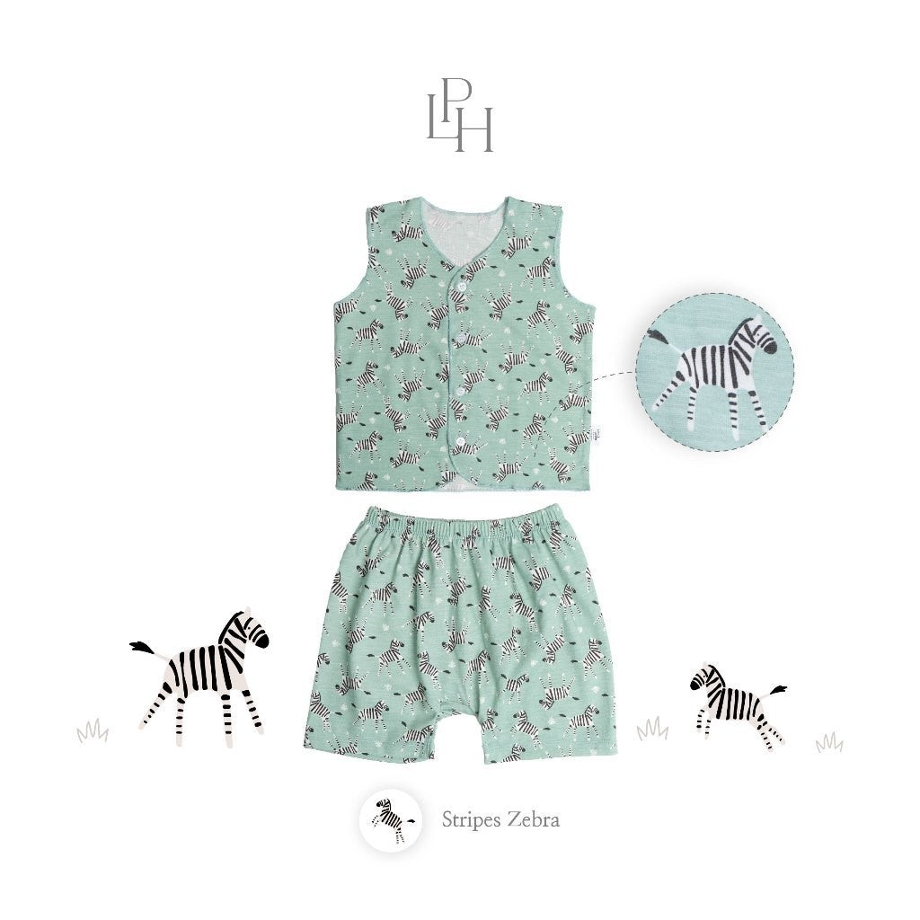 Little Palmerhaus - Little Wear Button Sleeveless Set (Setelan Bayi Lengan Buntung) 30.0
