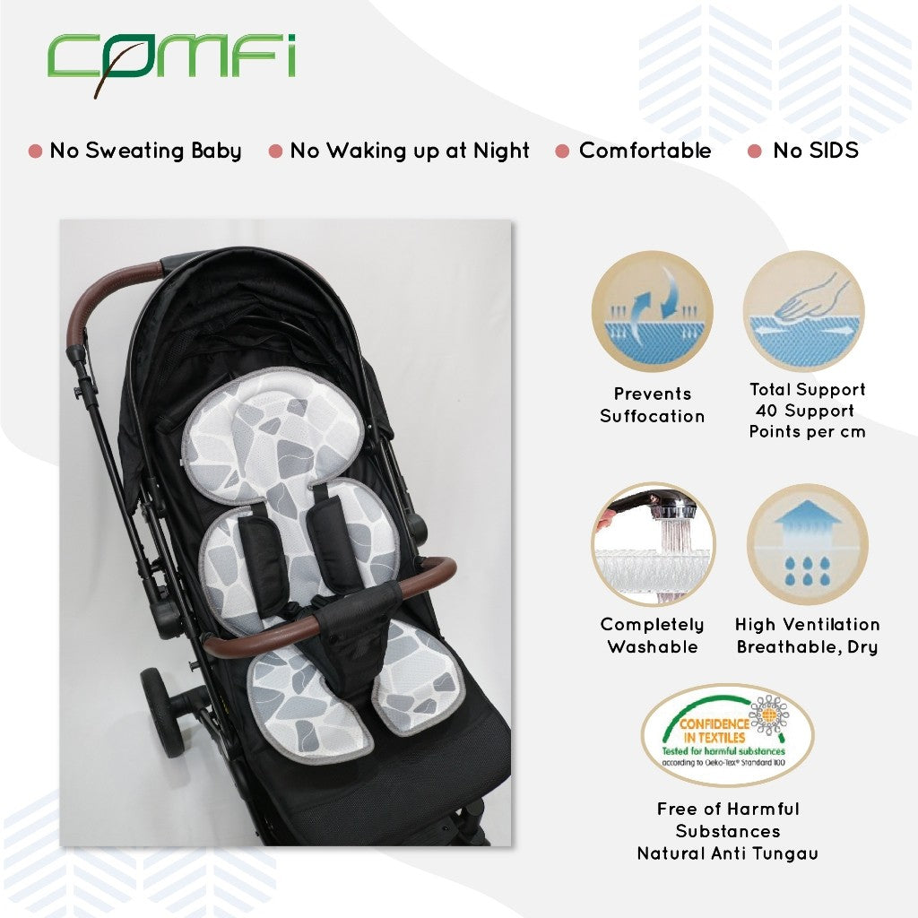 Comfi Breathing Stroller/ Carseat Pad Alas Stroller Anti Panas