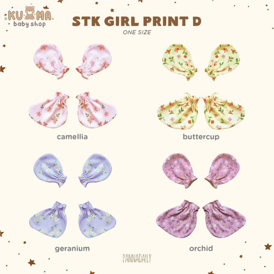 BOHOPANNA - PANNADAILY - PANNA DAILY - BABY & BAYI - STK GIRL PRINT D - Mitten Dan Booties Bayi