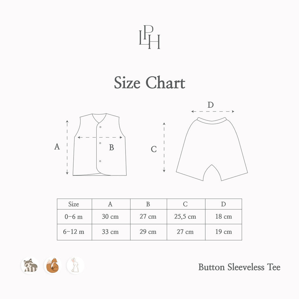 Little Palmerhaus - Little Wear Button Sleeveless Set (Setelan Bayi Lengan Buntung) 30.0