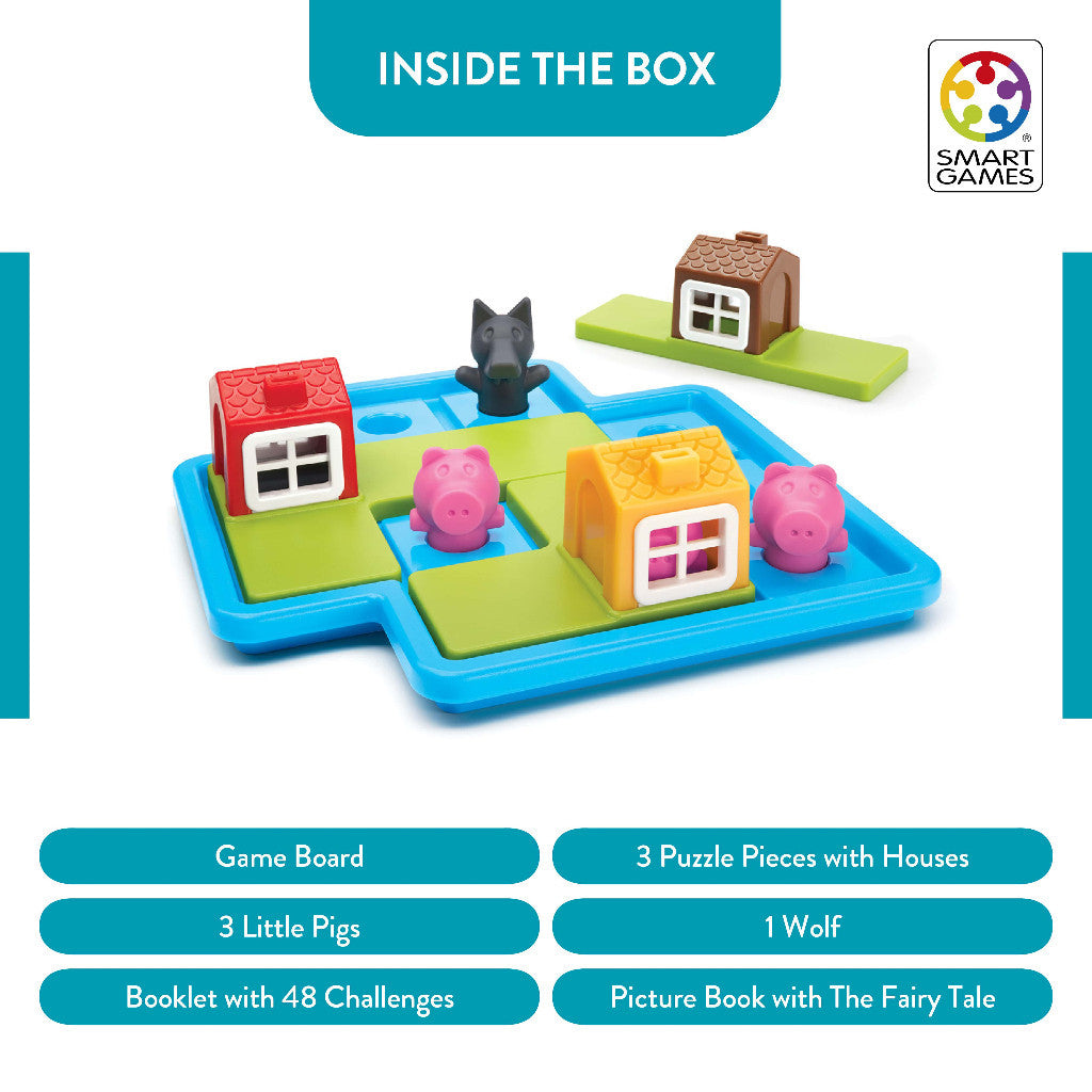 SmartGames Three Little Piggies Mainan Edukasi Anak Board Game