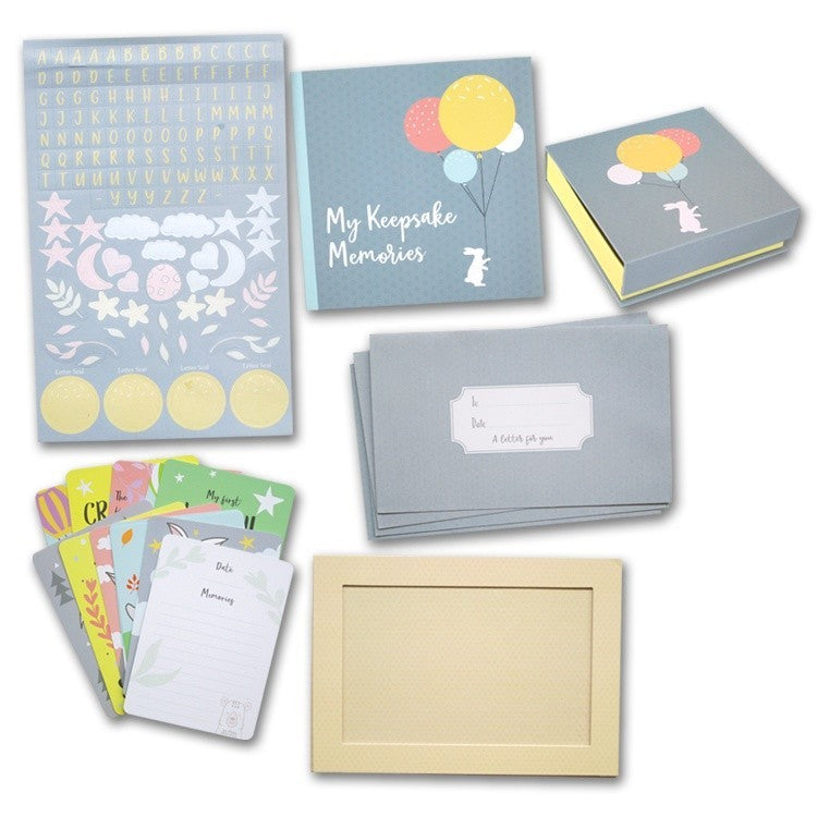 [Igloo Books] My Baby's Keepsakes Box Set Milestone Card Photo Book Baby Newborn