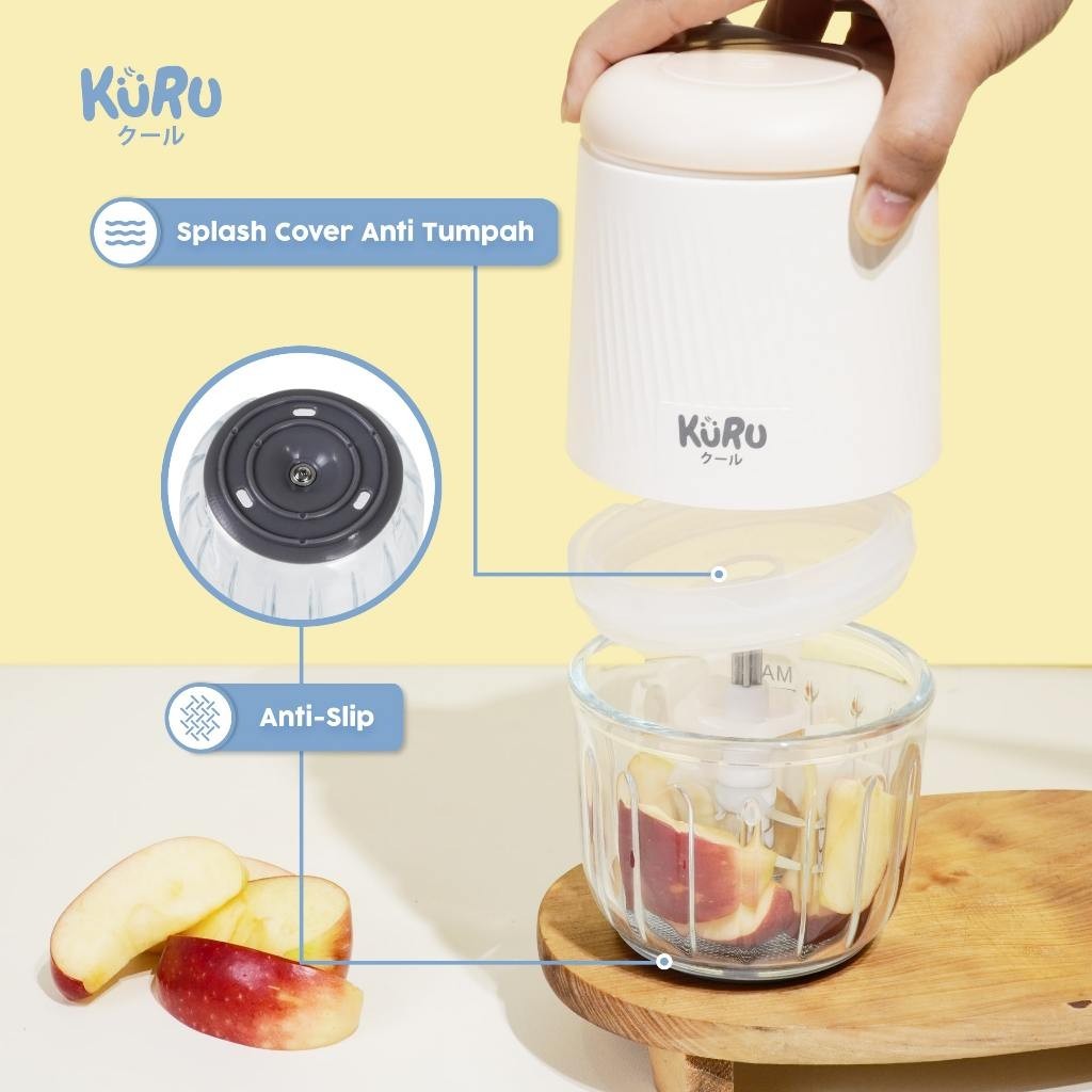 Kuru Baby 2in1 Mini Food Blender Grinder | Puree Maker Food Chopper MPASI FC2002