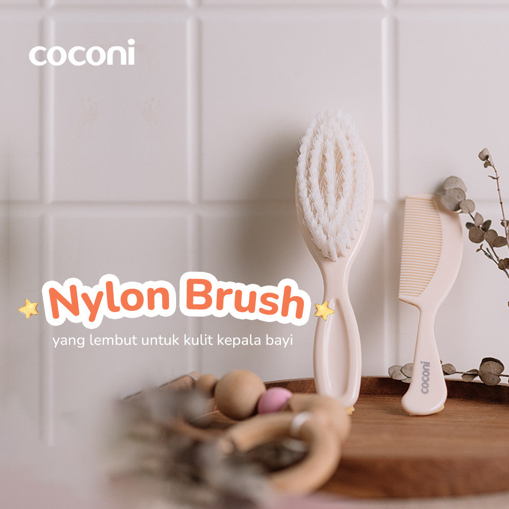 COCONI Baby Comb & Hair Brush | Sisir Sikat Rambut Bayi 2 Pcs